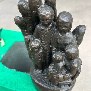 Handcrafted Family Sculpture in Bronze